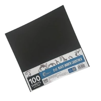 12 X 12 Black Smooth Cardstock - 300gsm - 100 Sheets