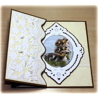 Marianne Design Embossing Folder 5x5 de Luxe Anja's Flower Border + Die DF3444