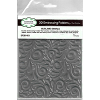 Sue Wilson 3D Embossing Folder 5.75 x 7.5 Sublime Swirls