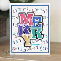Sue Wilson 3D Embossing Folder 5.75 x 7.5 Christmas Lights