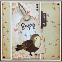 Nellie Snellen Background 3D Embossing Folder - Birdfeet - EF3D078