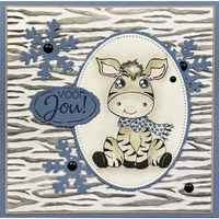 Nellie Snellen Background 3D Embossing Folder - Zebra - EF3D080