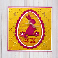 Nellie Snellen Background 3D Embossing Folder - Bunnies and Clovers - EF3D086
