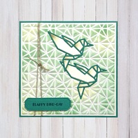 Nellie’s Choice 3D Embossing Folder - Origami Triangles - EF3D091