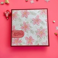 Nellie’s Choice 3D Embossing Folder - Poinsettia - EF3D097