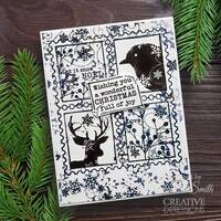 Woodware Clear Singles Winter Reindeer 4 in x 6 in Stamp Set FRS1013