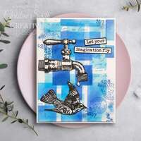 Woodware Clear Singles 4” x 6” Stamp Set - Flying Birds - FRS1047