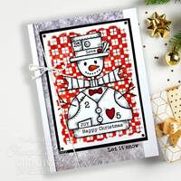 Woodware Clear Singles 4” x 6” Stamp Set - Wooden Snowman - FRS1060
