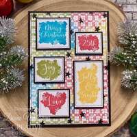 Woodware Clear Singles 4” x 6” Stamp Set - Christmas Patches - FRS1064