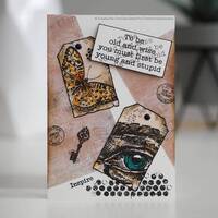 Woodware Clear Stamps Tags Collage