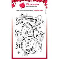 Woodware Clear Stamps Three Baubles