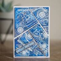 Woodware Clear Stamps Blueprint Background