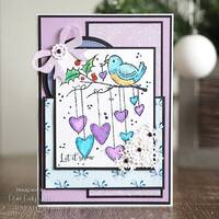 Woodware Clear Stamps Hanging Hearts