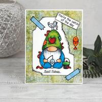 Woodware Clear Stamps Fishing Gnome