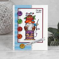 Woodware Clear Stamps Sewing Gnome