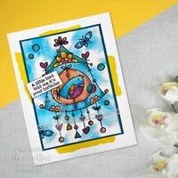 Woodware Clear Singles Wire Birdhouse 4 x 6 Stamp
