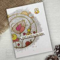 Woodware Clear Singles Bird Circle 4 x 6 Stamp