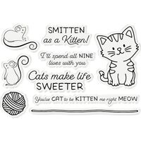 Gemini Clear Stamps & Dies Penny Sliders Smitten as a Kitten