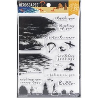 Hero Arts Clear Stamps 6X8 inch Beach HeroScape