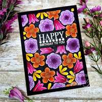 Woodware Clear Singles Flower Stems 4 in x 6 in Stamp Set JGS883