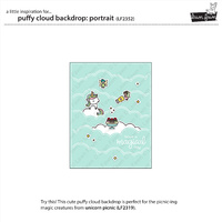 Lawn Fawn Cuts Puffy Cloud Backdrop: Portrait LF2352
