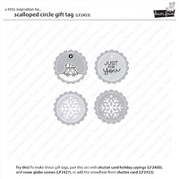 Lawn Fawn Cuts Scalloped Circle Gift Tag LF2453