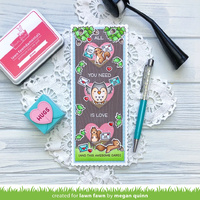 Lawn Fawn Cuts Scalloped Slimline With Hearts: Portrait LF2477