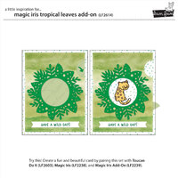 Lawn Fawn Dies Magic Iris Tropical Leaves Add-On LF2614