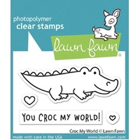 Lawn Fawn Croc My World Stamp and Die Bundle