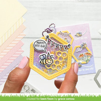 Lawn Fawn - Lawn Cuts - Honeycomb Shaker Gift Tag Dies - LF2926