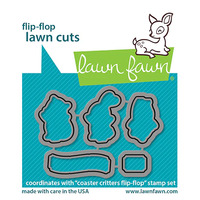 Lawn Fawn - Coaster Critters Flip-Flop Stamp and Die Bundle