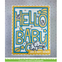 Lawn Fawn - Lawn Cuts - Giant Outlined Hello Baby Die - LF3102
