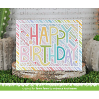 Lawn Fawn - Lawn Cuts - Giant Outlined Happy Birthday: Landscape Die - LF3103