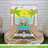 Lawn Fawn - Lawn Clippings - Beach Sunset Stencils - LF3189