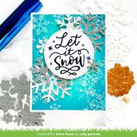 Lawn Fawn - Hot Foil - Foiled Sentiments: Let It Snow Hot Foil Plates - LF3263