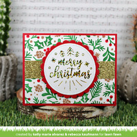 Lawn Fawn - Lawn Clippings - Winter Sprigs Background Stencils - LF3265