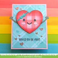 Lawn Fawn - Lawn Cuts - Stitched Happy Heart Dies - LF3316