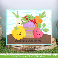 Lawn Fawn - Lawn Cuts - Stitched Root Veggies Dies - LF3374