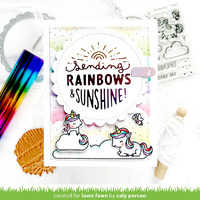 Lawn Fawn - Hot Foil - Foiled Sentiments: Sending Rainbows Hot Foil Plate - LF3387