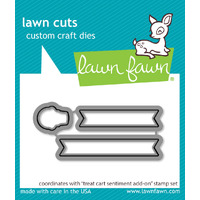 Lawn Fawn - Treat Cart Sentiment Add-On - Stamp and Die Bundle