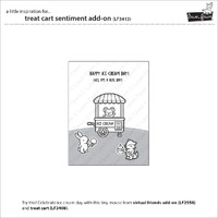 Lawn Fawn - Stamps - Treat Cart Sentiment Add-On - LF3413