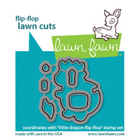 Lawn Fawn - Little Dragon Flip-Flop - Stamp and Die Bundle