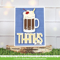 Lawn Fawn - Lawn Cuts - Giant Outlined Thanks - LF3447