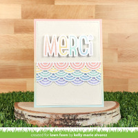 Lawn Fawn - Lawn Cuts - Giant Outlined Merci - LF3449