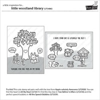 Lawn Fawn - Stamps - Little Woodland Library - LF3486