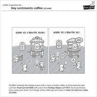 Lawn Fawn - Stamps - Tiny Sentiments: Coffee - LF3498