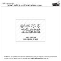 Lawn Fawn - Stamps - Henry’ Build-A-Sentiment: Winter - LF3508