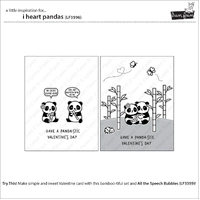 Lawn Fawn - Stamps - I Heart Pandas - LF3596