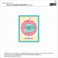 Lawn Fawn - Lawn Cuts - Lacy Rectangle Stackables Dies - LF3619