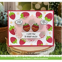 Lawn Fawn - Lawn Clippings - Strawberry Fields Background Stencils - LF3622